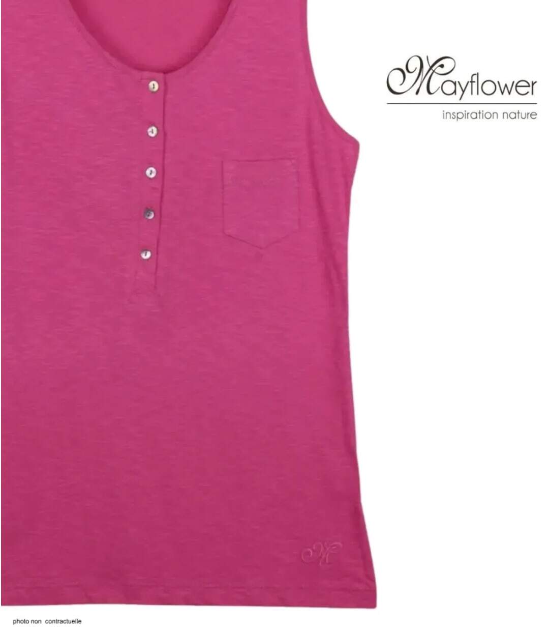 Mayflower ANDY3F Débardeur femme fuchsia en coton pour un look estival vibrant-4