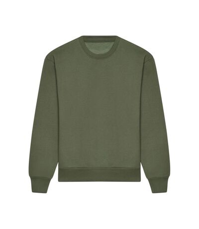 Unisex adult signature heavyweight sweatshirt earthy green Awdis