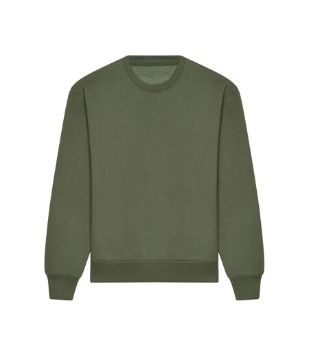 Unisex adult signature heavyweight sweatshirt earthy green Awdis