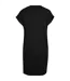 Womens/ladies Extended Shoulder Casual Dress Black Build Your Brand-2