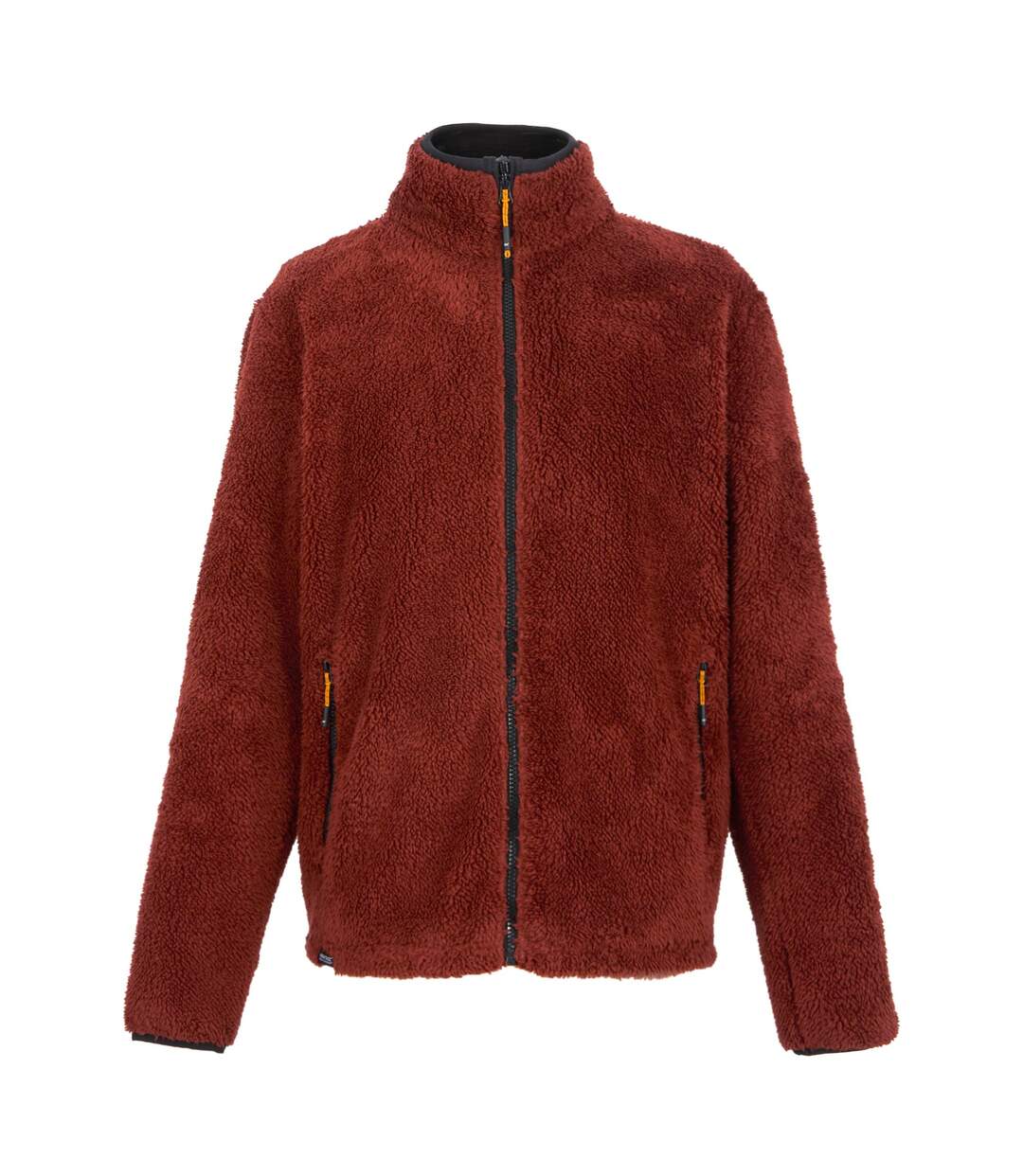 Mens Midoor Fluffy Fleece Jacket Red Ochre Regatta-1