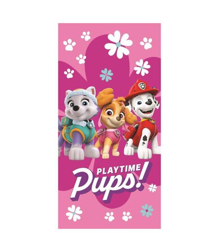 Paw Patrol Playtime Pups Beach Towel (Pink/Multicolored) - UTAG3452