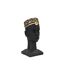 Statue Tête Homme Couvre-Chef Massai 56cm Noir-3