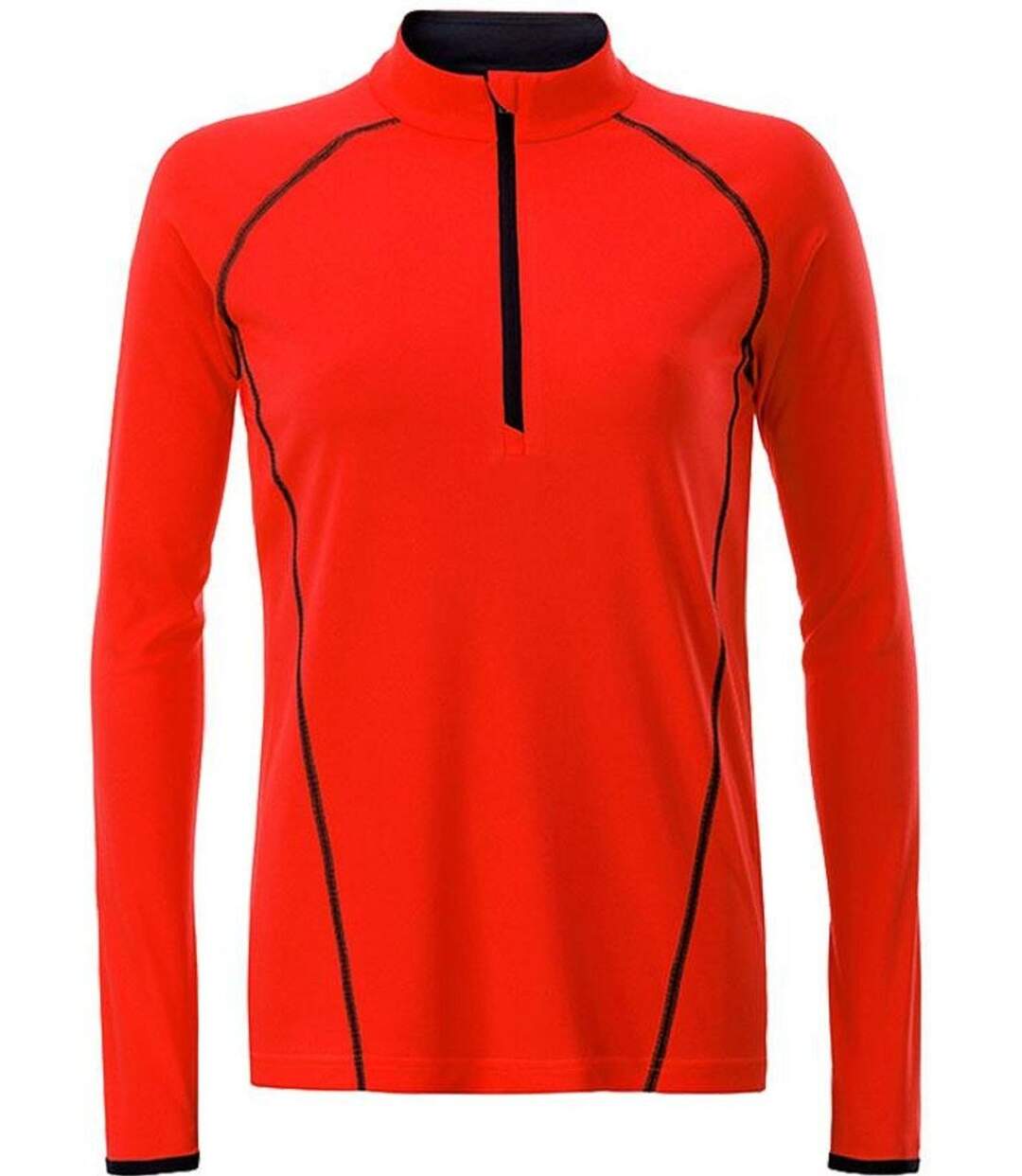 Maillot running respirant manches longues - Femme - JN497 - orange vif-2