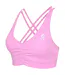Brassière De Sport Motif/style Entrecroisé Scrunch Femme Rose Gym King-4