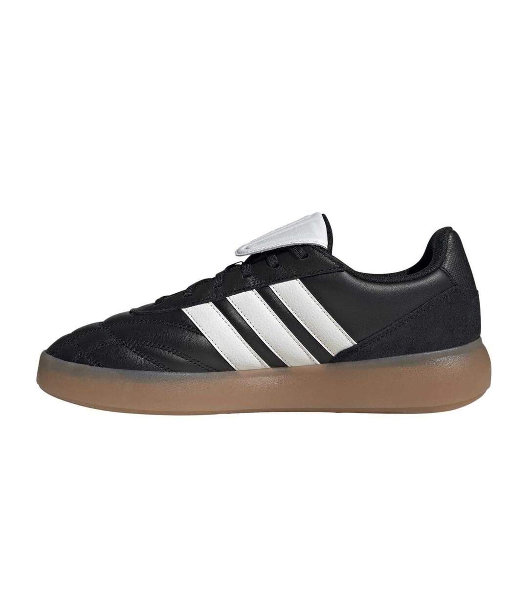 Mens Barreda 3 Stripes Leather Trainers Black Adidas-3