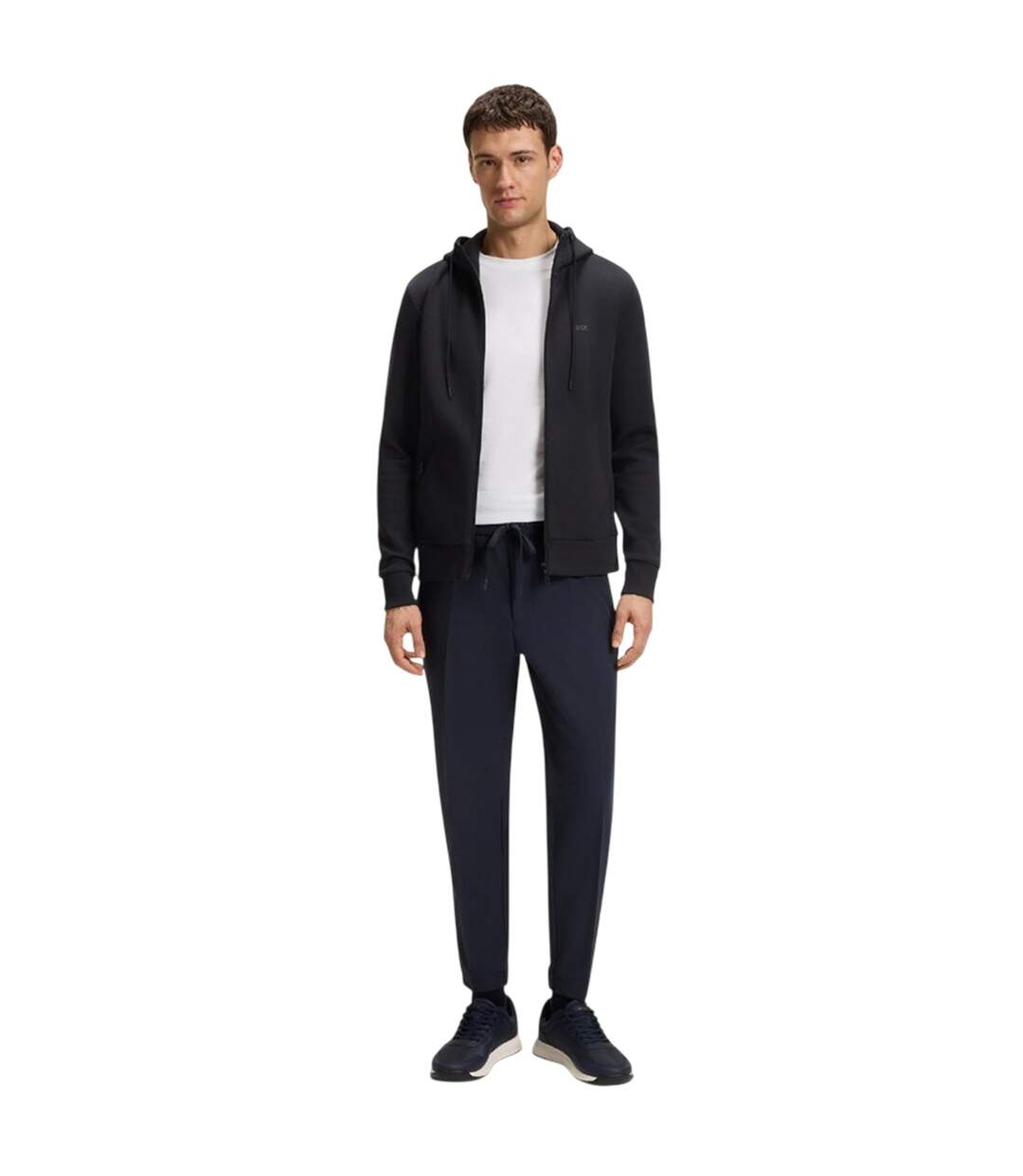 Mens Saggy Sweat Jacket Dark Blue Boss-1