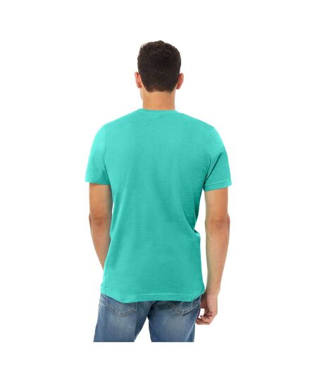 Unisex adult jersey crew neck t-shirt teal Bella + Canvas