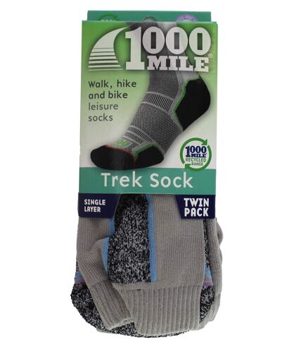 1000 Mile - 2 Pack Ladies Trek Single Layer Socks
