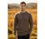 Pull Ras du Cou Homme Ledertys Marron en Maille Perlée-4