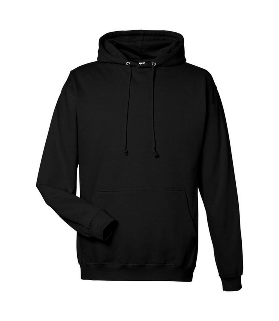 Sweat À Capuche College Adulte Noir Vif Awdis-1