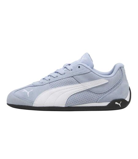 Womens/ladies Replicatch Suede Trainers Blue White Puma