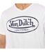 T-shirt homme en jersey col V rouloté imprimé devant Ron Vondutch-2