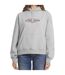 Sweat À Capuche Motif/style Logo Jeans Femme Gris Guess-1