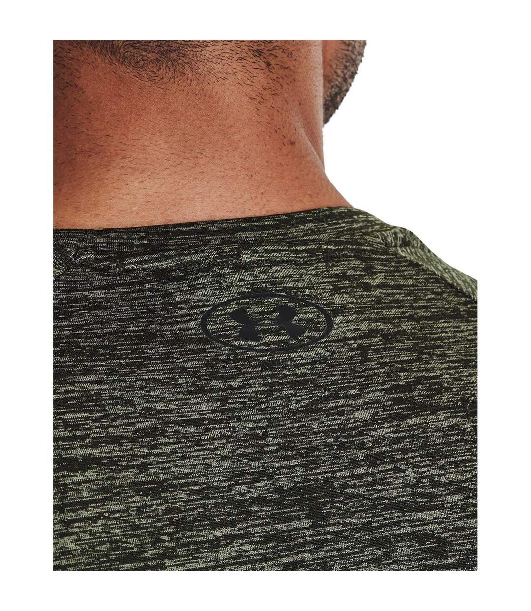 T-shirt Manches Courtes Motif/style Chiné Tech 2.0 Homme Vert Olive Under Armour-4