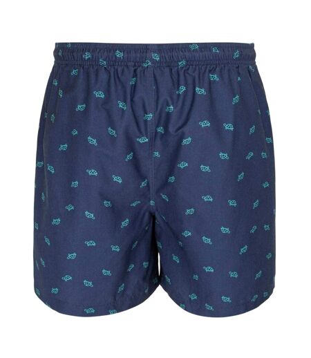 Short De Bain Motif/style Floral Homme Bleu Marine Hot Tuna