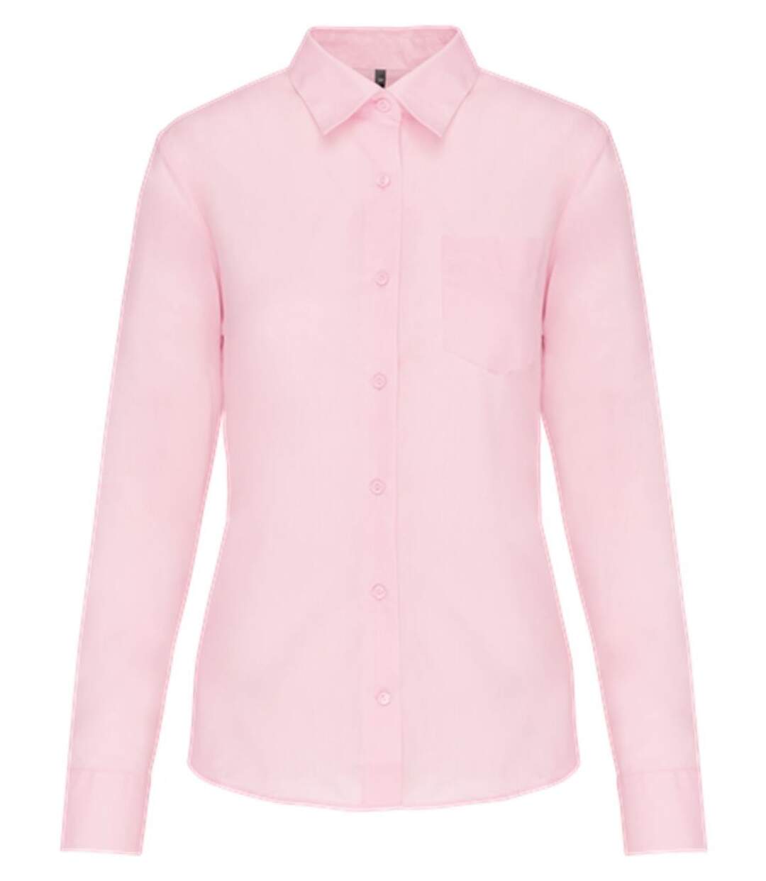 Chemise popeline manches longues - Femme - K549 - rose pâle-1