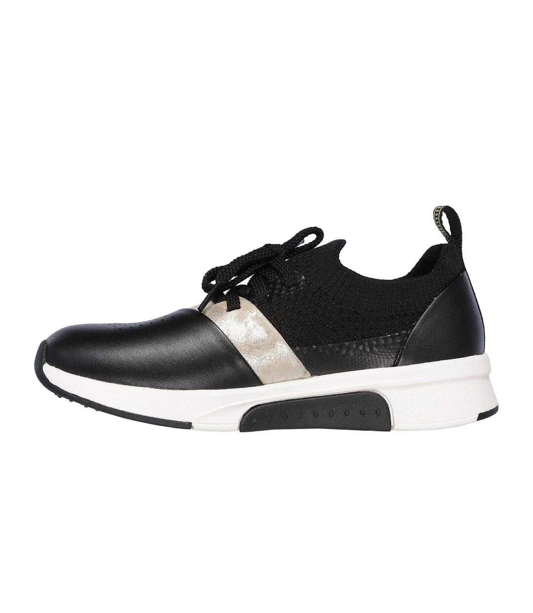 Baskets Modern Jogg Femme Noir Jaune Or Skechers-2