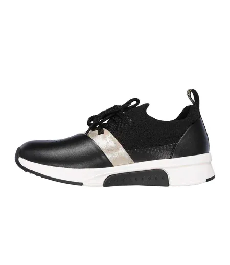 Baskets Modern Jogg Femme Noir Jaune Or Skechers