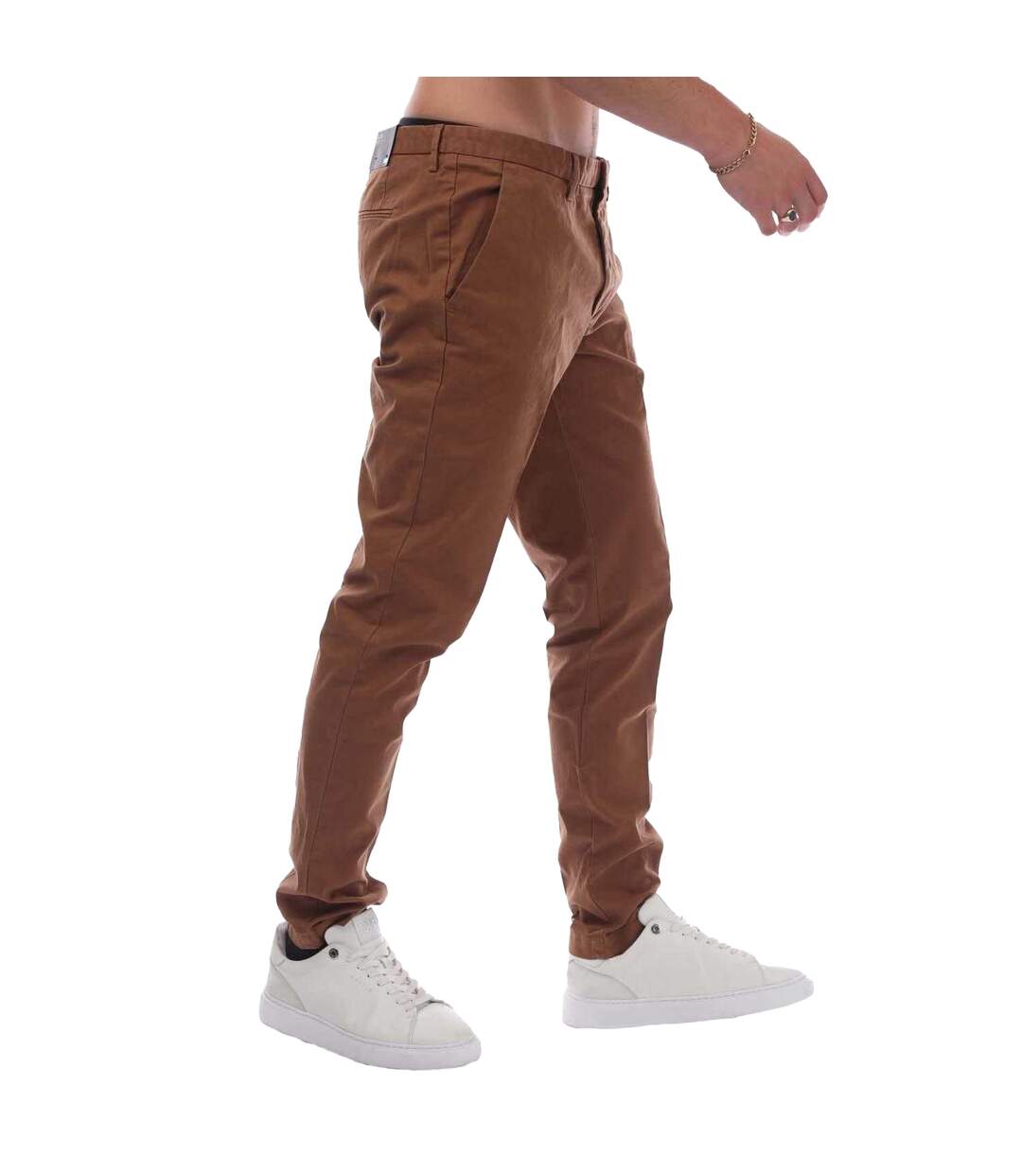 Pantalon Style Logo Homme Marron Boss-3