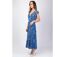 Robe mi-longue fendue en viscose LOLITA  motif estival bleu Coton Du Monde-3