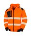 Unisex adult robust safety full zip hoodie fluorescent orange Result Genuine Recycled