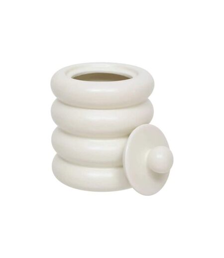 Boîte Déco en Céramique Mike 14cm Blanc