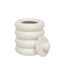 Boîte Déco en Céramique Mike 14cm Blanc-2