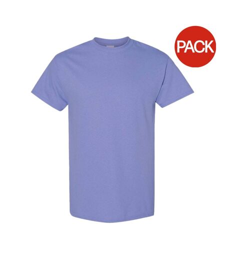Lot De 5  T-shirts Manches Courtes Hommes Lavande Gildan