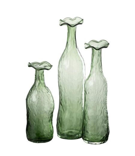 Vase Design en Verre Eclosion 33cm Vert