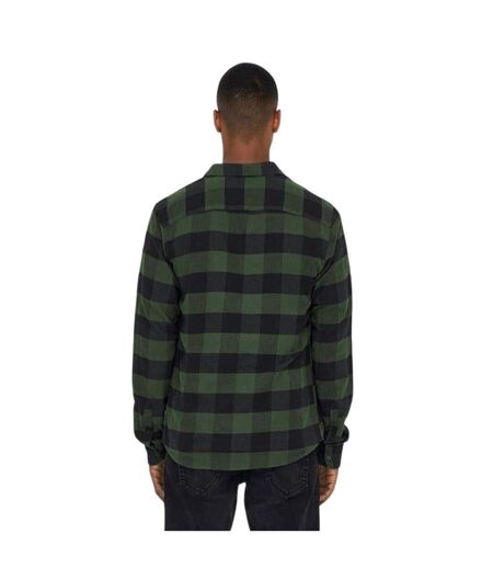 Surchemise Motif/style À Carreaux Homme Vert Kaki Foncé Only