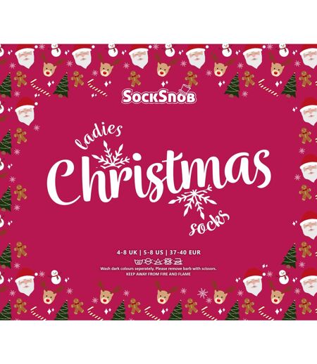Ladies Christmas Socks | Sock Snob | Womens Colourful Novelty Design Xmas Socks | Gift for Her