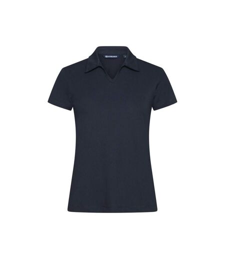 Womens/ladies Virtue V Neck Polo Shirt Dark Navy Cutter & Buck