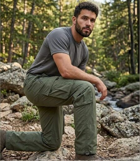 MAYFLOWER E0166K - Pantalon cargo doublé kaki : chaleur et robustesse pour l'extérieur