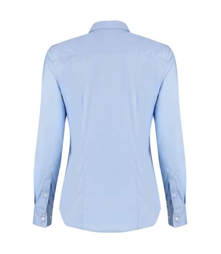 Kustom Kit Womens/Ladies Oxford Stretch Tailored Long-Sleeved Shirt (Light Blue) - UTBC5431