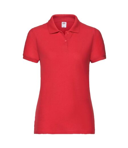 Polo Femme Rouge Fruit Of The Loom