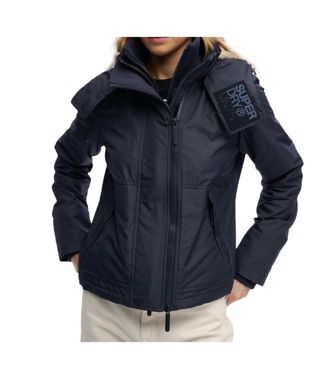 Veste à capuche marine femme superdry hooded arctic-1