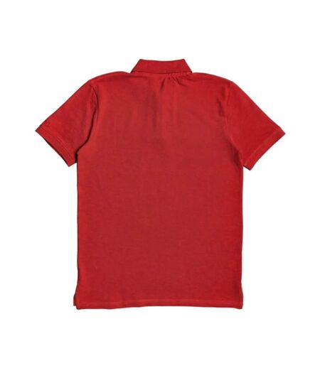 Polo Rouge  Rayures Homme Quiksilver Ligne de mer - S