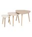 Ensemble de 3 tables d'appoint MILEO - Beige-1