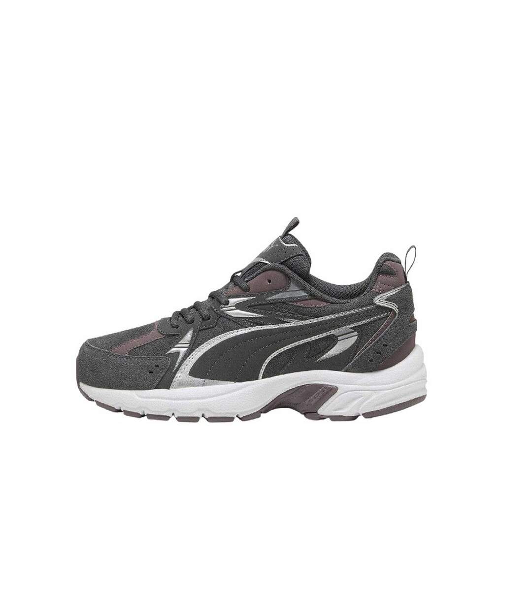 Mens Milenio Tech Leather Low Trainers Slate White Puma-3