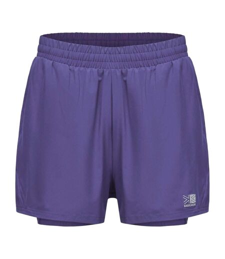 Short De Course Motif/style 2-en-1 Femme Violet Karrimor