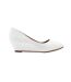 Womens/ladies kieran low wedge court shoes white Where´s That From