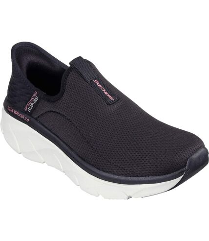 Womens/ladies d´lux walker 2.0 swave shoes black/pink Skechers