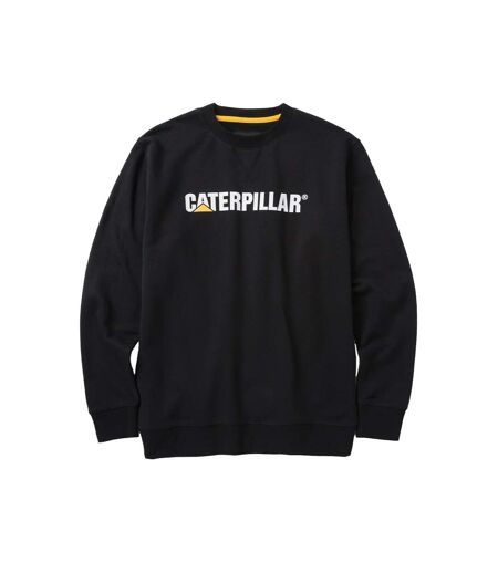 Pull à col ras du cou avec logo pour hommes noir Caterpillar