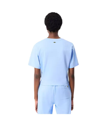T-shirt Style Logo Femme Bleu Clair Lacoste