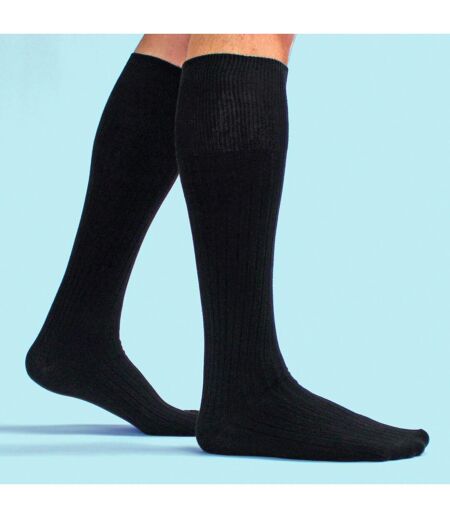 3 Pack Mens Long Knee High Lightweight 100% Cotton Soft Breathable Socks