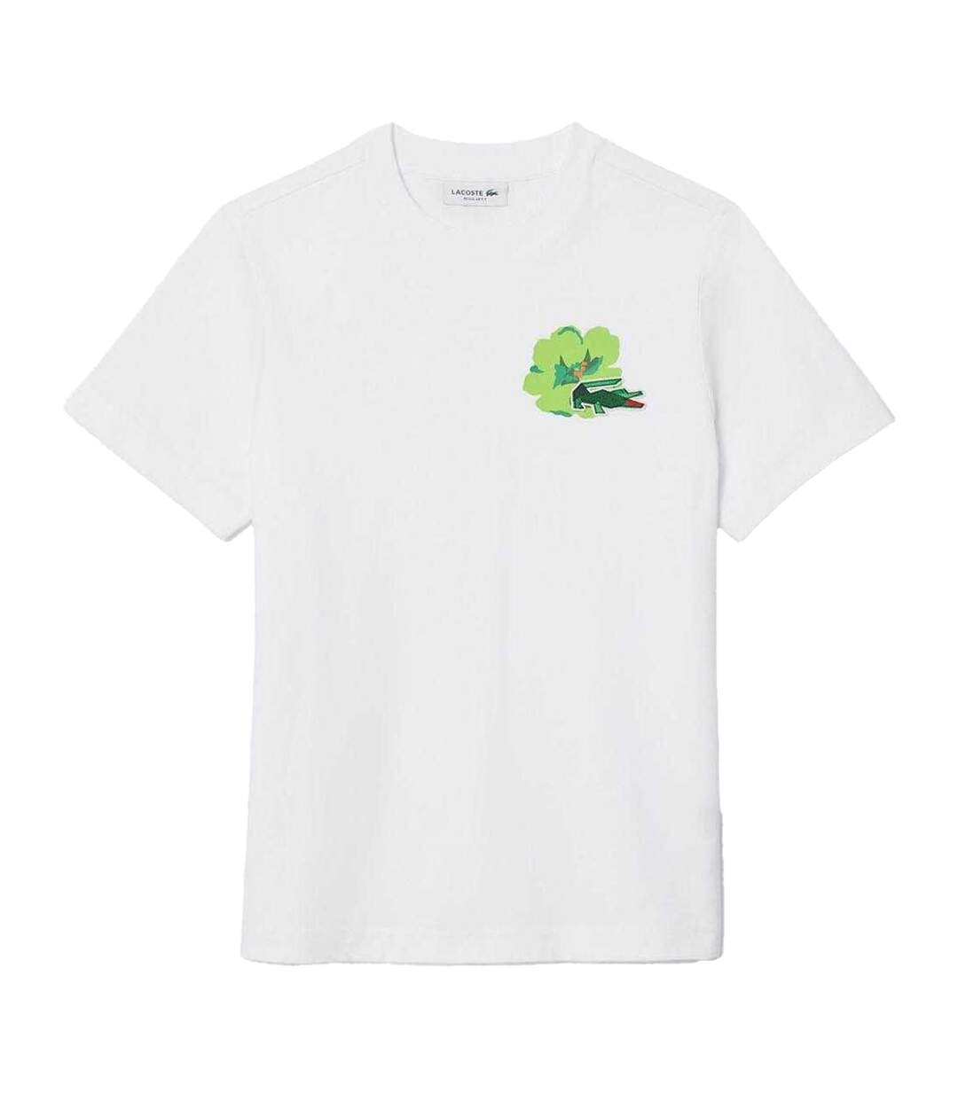T-shirt Style Floral Femme Blanc Lacoste-2