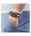 Bracelet marron/acier homme geographical norway 315058 - taille unique-2