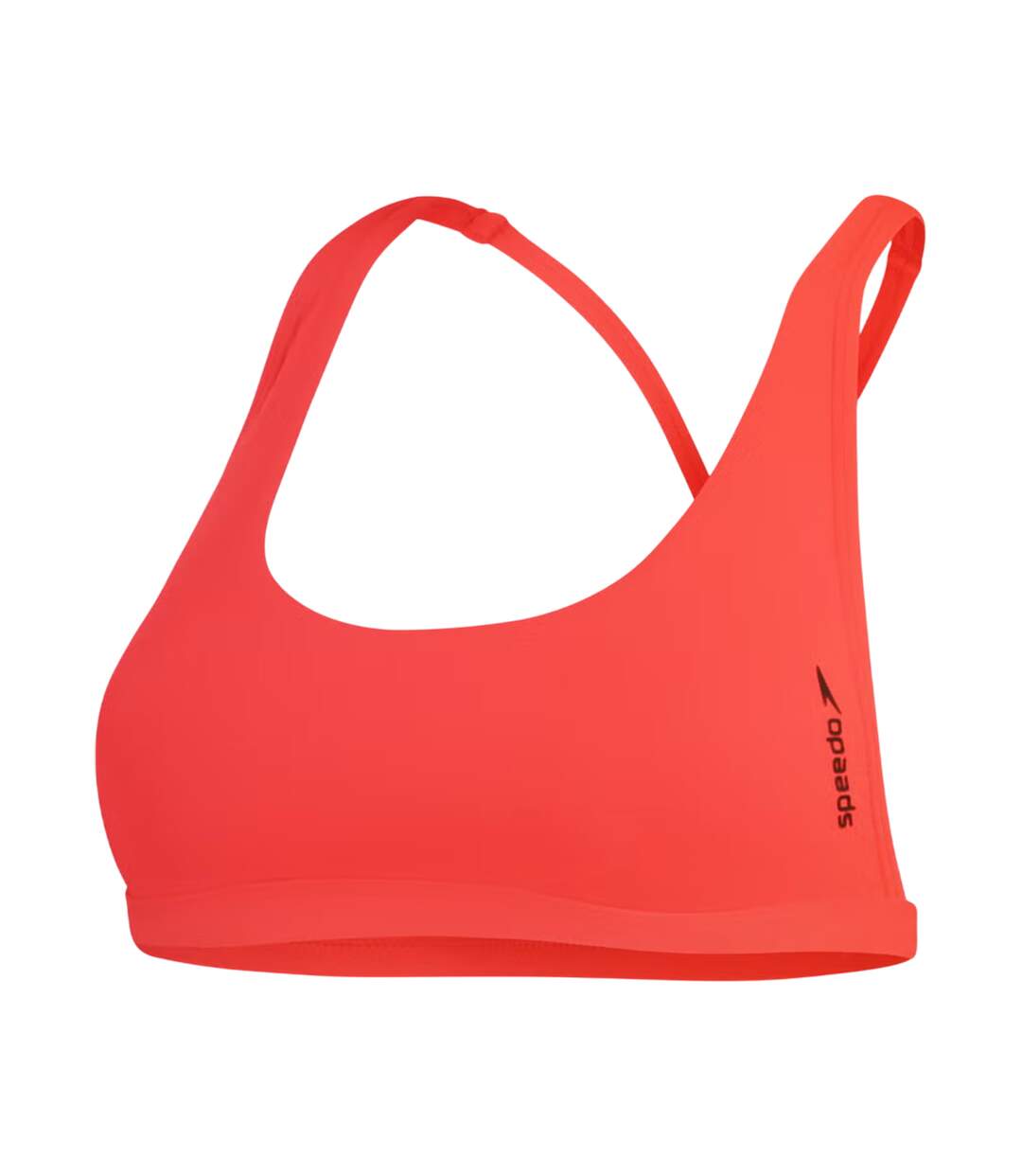 Womens/ladies Scoop Neck Bikini Top Red Speedo-2