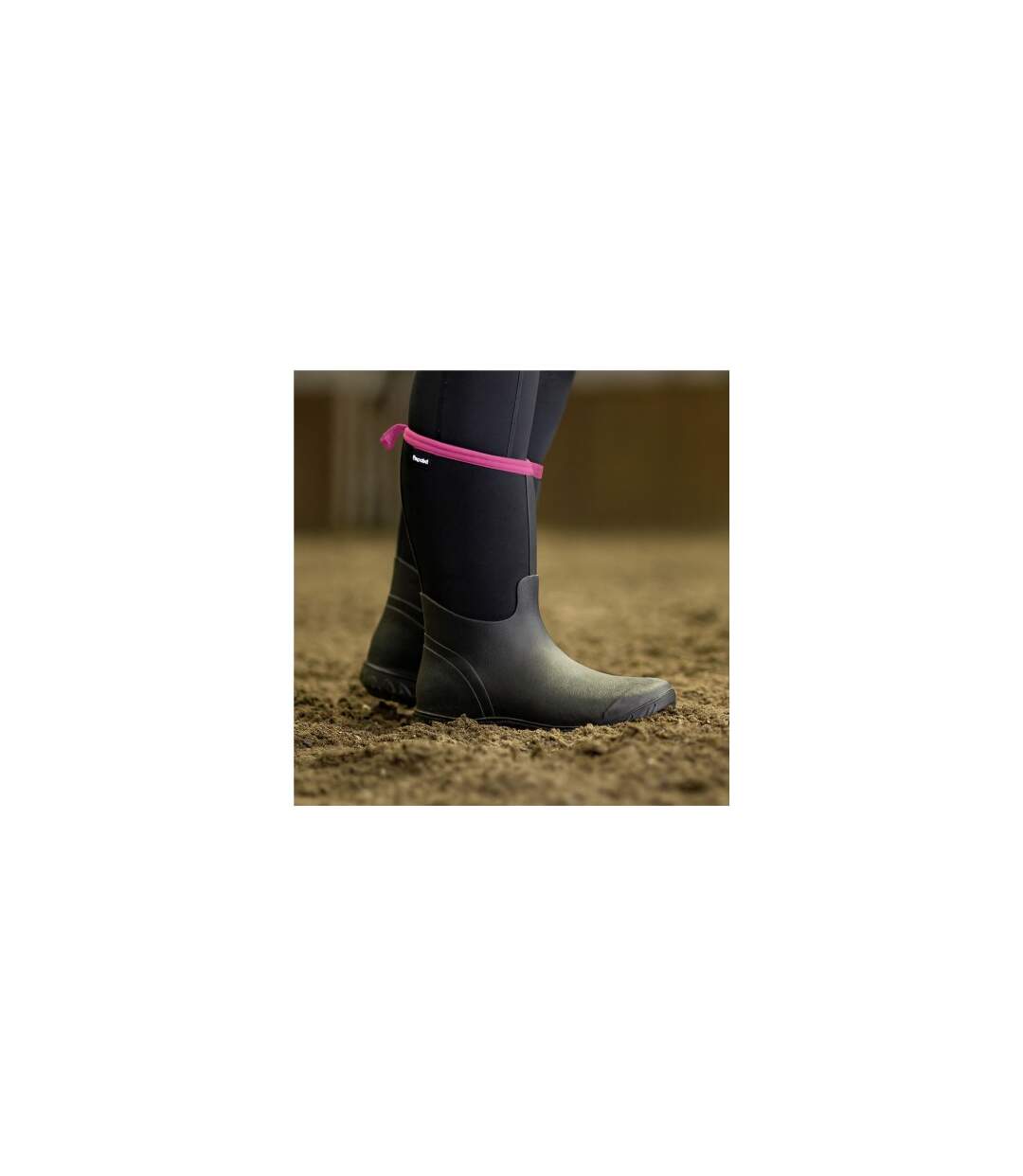 Keswick Womens/ladies Wellington Boots Black Brogini-2